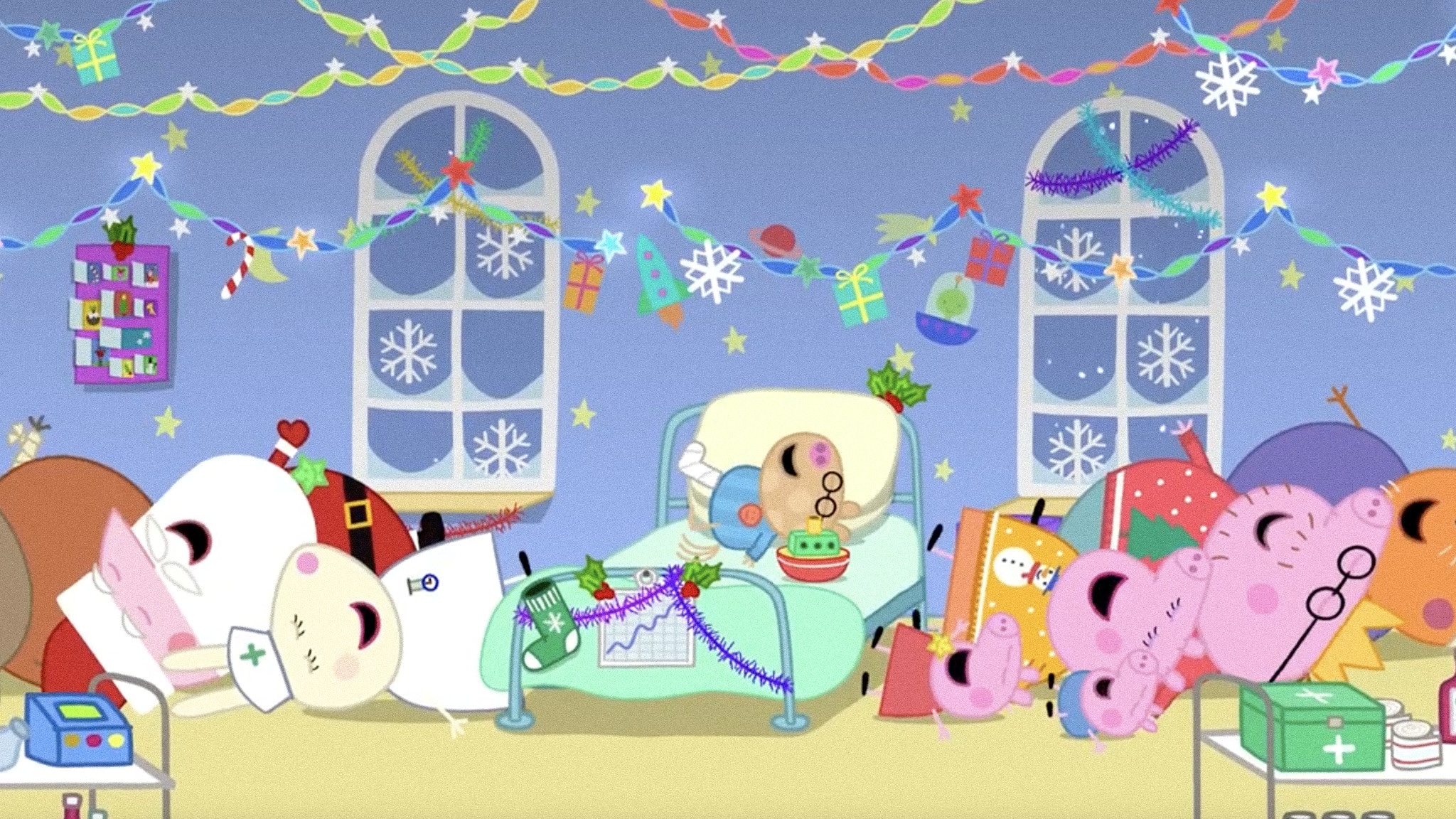 Peppa Pig - S8E26 - Christmas at the Hospital - Versione inglese con commento in italiano