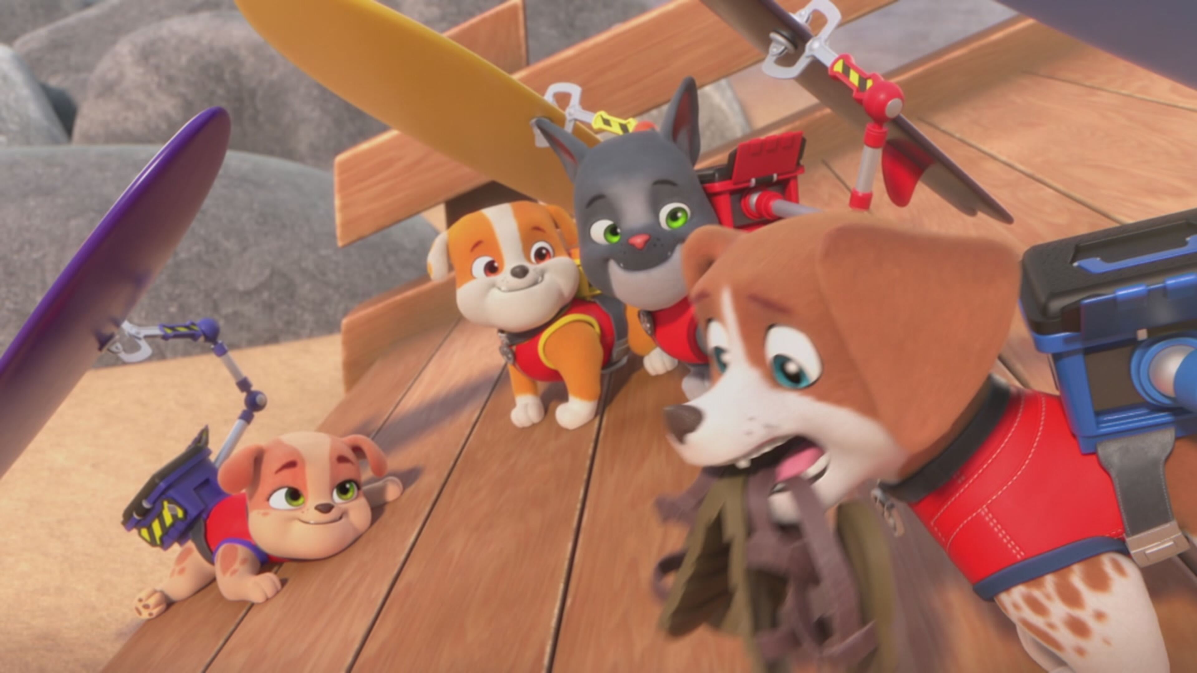 Rubble  Crew - S2 Ep.12 - La squadra costruisce uno stadio da baseball / La squadra costruisce uno scivolo da surf